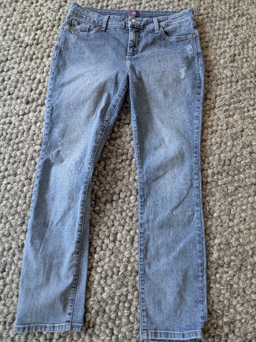 nydj jeans boyfriend lift tuck technology light distressing size 12P #806